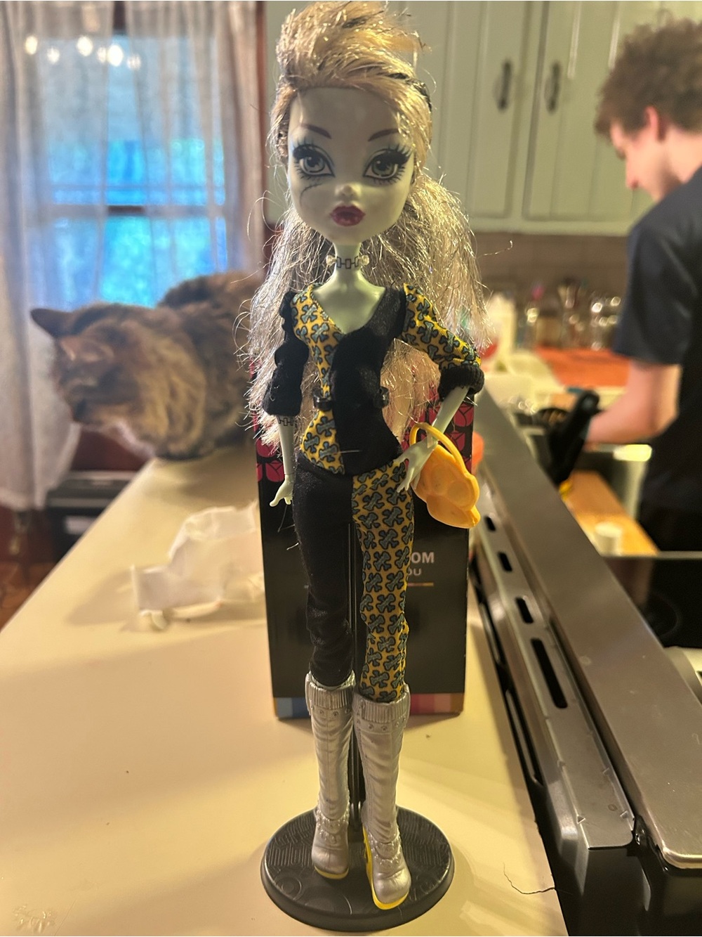 Mattel Monster High Doll Yellow Black Blue Outfit